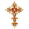 Pendentif en or jaune, topaze, citrine et quartz