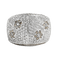 Bague 57 Bague en or gris et diamants blancs et bruns 58 Facettes 61E00366