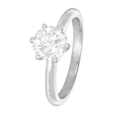 Bague 52 Bague solitaire en or gris et diamant 58 Facettes 61000350