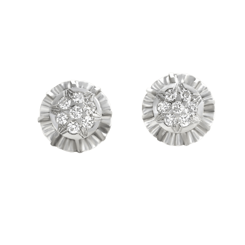 Boucles d'oreilles Boucles d'oreilles en or gris et diamants 58 Facettes 66000128