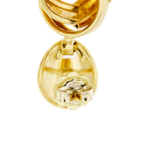 Boucles d'oreilles Boucles d’oreilles pendantes à double anneau en or jaune 18 ct 58 Facettes 29783
