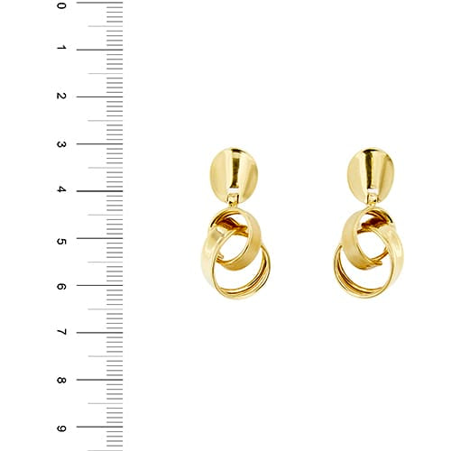Boucles d'oreilles Boucles d’oreilles pendantes à double anneau en or jaune 18 ct 58 Facettes 29783