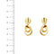 Boucles d'oreilles Boucles d’oreilles pendantes à double anneau en or jaune 18 ct 58 Facettes 29783