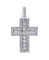 Pendentif White Cross - Pendentif croix en or blanc 18 carats et diamants 58 Facettes BO200185/WHITECROSS