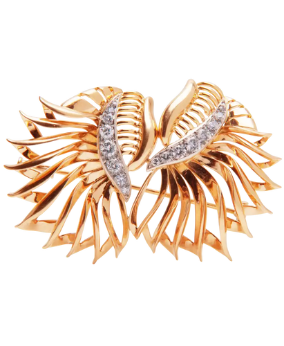 Broche Ailes d’ange - Broche en or jaune 18 carats et diamants 58 Facettes BO220297/AILESDANGE