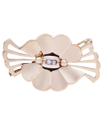 Broche PAPILLONE - Broche nœud papillon vintage en or jaune 18 carats et diamants 58 Facettes BO200036/PAPILLONE