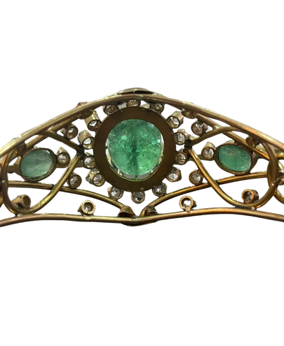 Bracelet ZINA - Bracelet jonc rigide en or jaune 18 carats, diamants et émeraudes 58 Facettes BO220349/ZINA