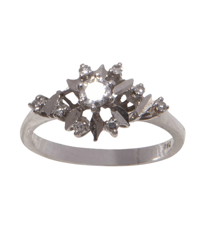 Bague 51 Bague alliance Tank circa 1940 en or blanc 18 carats et diamants 58 Facettes BO210505/ALLIANCECIRCA1950