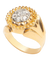 Bague 54 Lueur - Bague dôme en or jaune et blanc 18 carats et diamants 58 Facettes BO220310/LUEUR