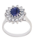 Bague 49 Bague marguerite en or blanc 18 carats avec saphir et diamants 58 Facettes BO220275/CHARMANTEMARGUERITE