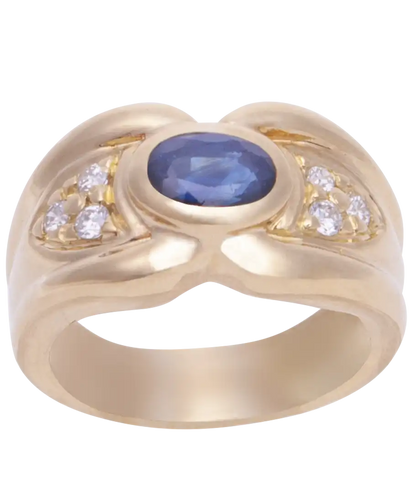 Bague 50 Magnificence - Bague jarretière en or 18 carats saphir et diamants 58 Facettes BO200193/MAGNIFICENCE