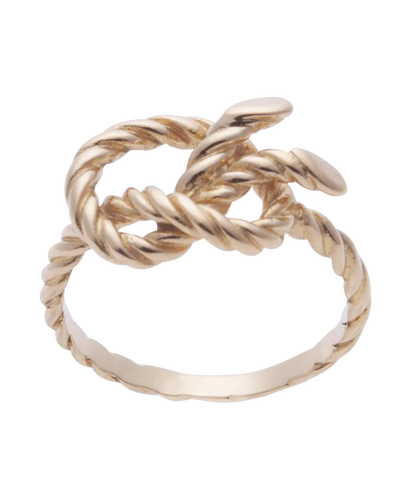 Bague 51 Marine - Bague nœud de corde torsadée en or jaune 18 carats 58 Facettes BO210129/MARINE
