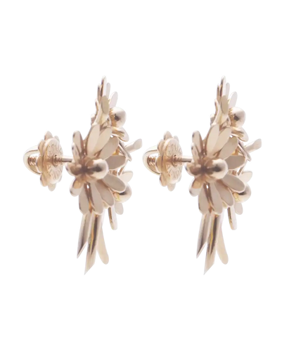 Boucles d'oreilles Bouquet - Boucles d’oreilles boutons style Art nouveau en or rose 18 carats 58 Facettes BO200025/BOUQUET/PHOTO
