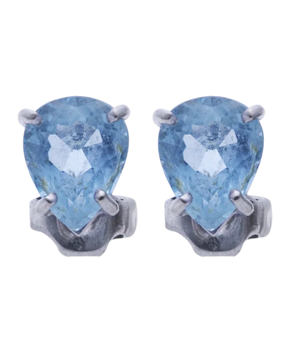 Boucles d'oreilles Ciel Bleu - Boucles d’oreilles en or blanc 18 carats et topazes bleues 58 Facettes BO210743/CIELBLEU/PHOTO