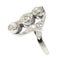 Bague 54 Bague Belle Époque trois diamants en or blanc 18K 58 Facettes 25351-0042