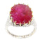 Bague 52 Bague Art déco en platine et or rouge 18K, rubis 13,52 ct et diamants 58 Facettes 17059-0258