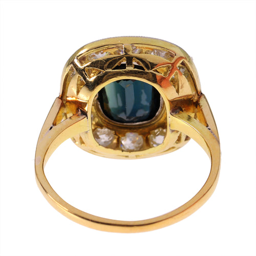 Bague 51 Bague vintage - Saphir et diamants en or jaune 18K 58 Facettes 18351-0023