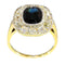Bague 51 Bague vintage - Saphir et diamants en or jaune 18K 58 Facettes 18351-0023