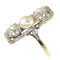 Bague 56 Belle Époque/Art déco - Bague de fiançailles en or jaune 18K, platine, diamants et perle 58 Facettes 19225-0098
