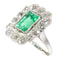 Bague 52 Bague de fiançailles en platine, émeraude 2,20 ct et diamants 58 Facettes 19343-0010