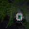 Bague 52 Bague de fiançailles en platine, émeraude 2,20 ct et diamants 58 Facettes 19343-0010