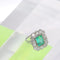 Bague 52 Bague de fiançailles en platine, émeraude 2,20 ct et diamants 58 Facettes 19343-0010