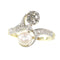 Bague 58 Belle Époque - Bague toi et moi en or jaune 18K, diamants et perle 58 Facettes 20155-0500