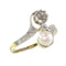 Bague 58 Belle Époque - Bague toi et moi en or jaune 18K, diamants et perle 58 Facettes 20155-0500