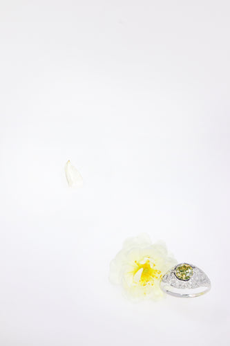 Bague 58 Bague vintage années 1950 en or blanc 18 K et diamants 58 Facettes 21028-0224