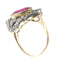 Bague 56 Bague vintage années 1930 en or rouge 18 ct, rubellite et diamants 58 Facettes 20296-0351