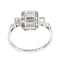 Bague 54 Bague vintage années 1950 Art déco en platine et diamants 58 Facettes 21042-0157