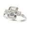 Bague 54 Bague vintage années 1950 Art déco en platine et diamants 58 Facettes 21042-0157