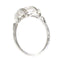 Bague 54 Bague vintage années 1950 Art déco en platine et diamants 58 Facettes 21042-0157