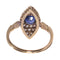 Bague 59 Bague de fiançailles victorienne 1840 en or jaune 18K, saphir et diamants 58 Facettes 21097-0172
