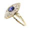 Bague 59 Bague de fiançailles victorienne 1840 en or jaune 18K, saphir et diamants 58 Facettes 21097-0172