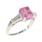 Bague 56 Bague de fiançailles vintage années 1960 en platine, rubellite et diamants 58 Facettes 21162-0447