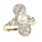 Bague 56 Bague Belle Époque vintage en or jaune 18K avec perle et diamants 58 Facettes 21146-0121