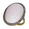 Bague 58 Bague victorienne en or jaune 18k, argent, opale et diamants 58 Facettes 21224-0615