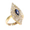 Bague 52 Bague navette victorienne en or jaune 14K, saphir et diamants 58 Facettes 21271-0454