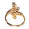 Bague 57 Bague de fiançailles Belle Époque en or jaune 18K, platine et diamants 58 Facettes 21345-0169