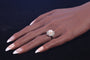 Bague 50 Bague Art déco belge en platine avec diamants et perle de culture 58 Facettes 22132-0317