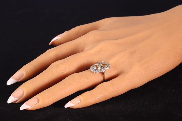 Bague 51 Art déco - Bague en or blanc 18K et diamants (env. 2,70 ct) 58 Facettes 22193-0036