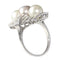 Bague 58 Bague Art déco en platine avec diamants et perles 58 Facettes 22297-0116