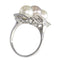 Bague 58 Bague Art déco en platine avec diamants et perles 58 Facettes 22297-0116