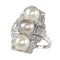Bague 58 Bague Art déco en platine avec diamants et perles 58 Facettes 22297-0116