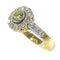 Bague 55 Bague de fiançailles vintage en or jaune 18K et diamants jaunes 58 Facettes 23081-0049