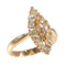 Bague 59 Bague marquise ancienne en or rose 18K et diamants 58 Facettes 23271-0585