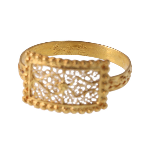 Bague 65 Bague ancienne georgienne en or jaune 18K, vers 1780 58 Facettes 24121-0303