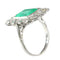 Bague 52 Art déco - Bague géométrique en platine, émeraude et diamants 58 Facettes 24110-0131