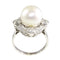 Bague 51 Bague Art déco 1920 en platine, perle et diamants 58 Facettes 24110-0137